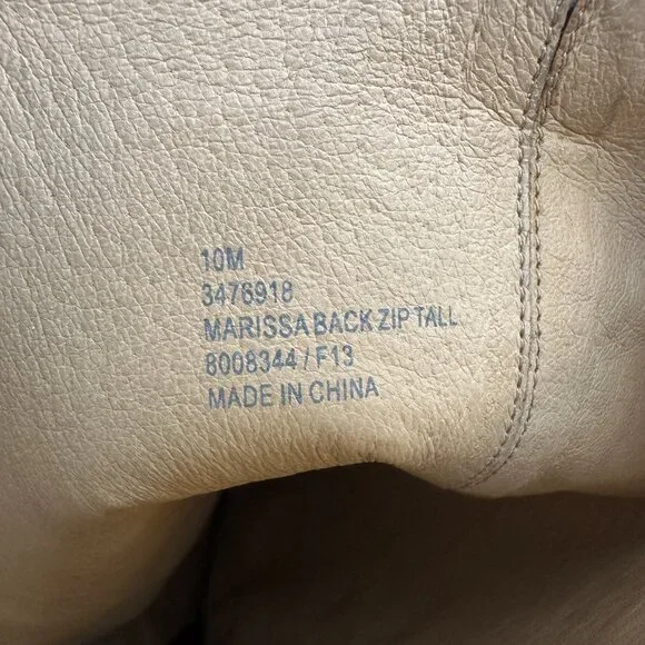 Frye Marissa Womens Back Zip Tall Black Leather Zip Up Boots US 10 M - Picture 6 of 9